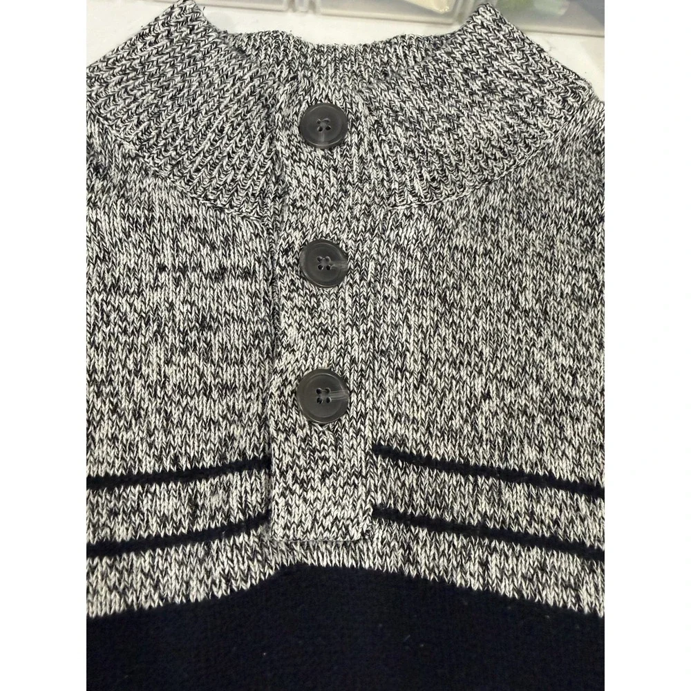 Croft & Barrow Men's Button Up Knitted Pullover Sweater 100% Cotton Size Large